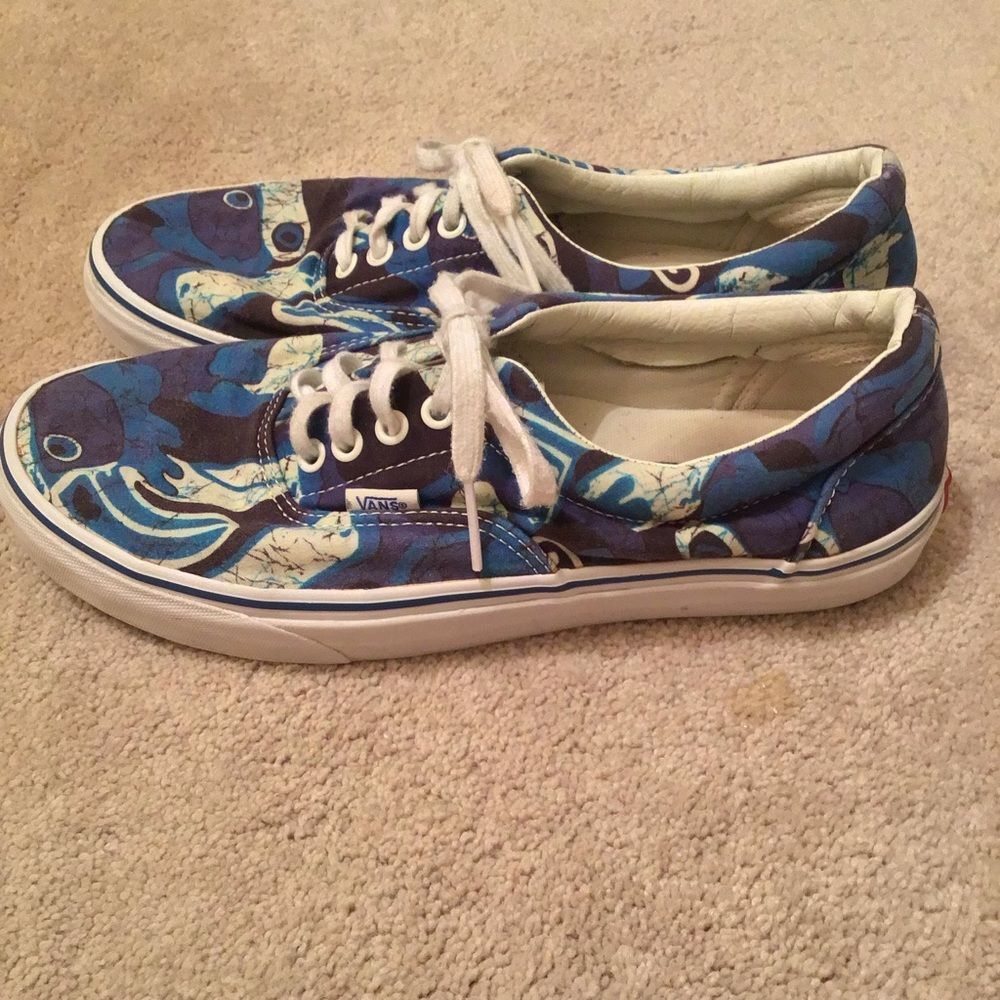 VANS Era "Van Doren" Blue Marble Low Top Unisex Sneakers - Picture 4 of 9